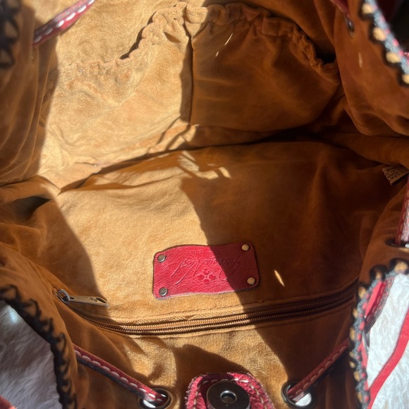 Patricia Nash Red Crossbody Bag with Fringe - Picture 8 of 8